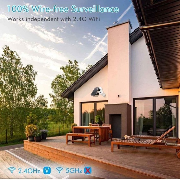 Outdoor Solar Security Camera Wireless 1080P Recharge Battery WiFi 2 Way Audio - Picture 5 of 6